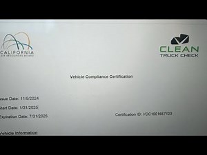 Download compliance certificate clean truck check