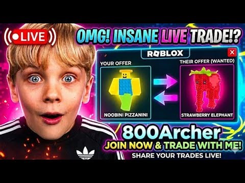 LIVE Roblox Steal a Brainrot Trading: Noobini Pizzanini for Strawberry Elephant! Join & Trade!