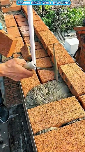 300mm Brick Wall Bonding Technique Explained.