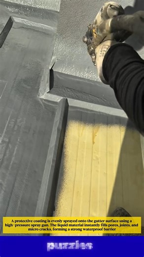 Power Spray Waterproof Coating for Gutters & Roof — Super Clean Finish!