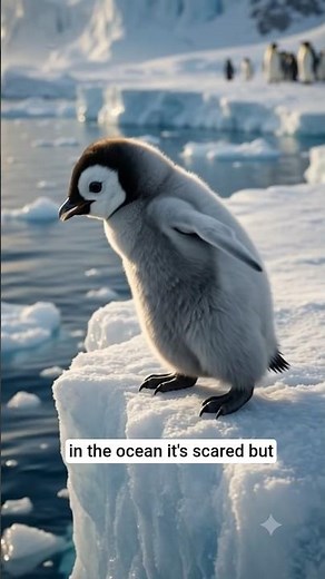 🐧 Baby Penguin's First Swim 🥹❄️ | The Bravest Jump Ever! #feed #feedshorts #animalfacts #foryou