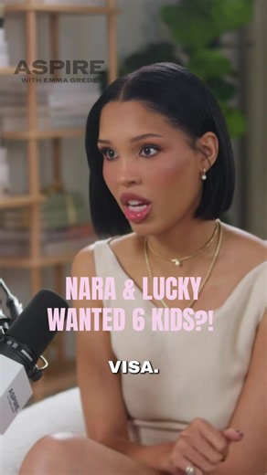 6 KIDS?! Imagine raising six little ones together… 👀 What do you think about their dream of having a huge family? Watch the full conversation on YouTube @Aspire with Emma Grede @Emma Grede #NaraSmith #LuckyBlueSmith #aspirewithemmagrede #businesstalk #FamilyGoals