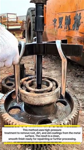 Industrial Metal Surface Cleaning Process | Satisfying Rust Removal!