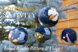 Felt Christmas Ornament Pattern, Nativity Bauble Felting Digital PDF Pattern, Needle Felting, DIY Craft Idea, Heirloom, Make a Nativity Set - Etsy