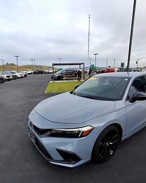 2023 Blue Honda Civic Sport Hatchback