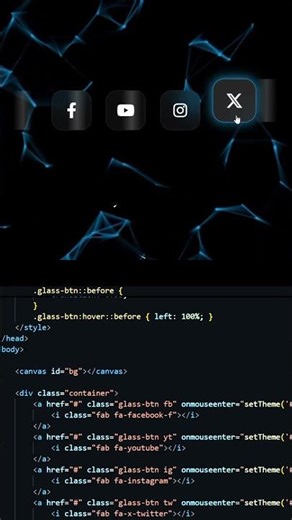 🔥 Hyper-Reactive Social Media UI Using Pure HTML, CSS & JavaScript! #coding #uidesignlearning #html