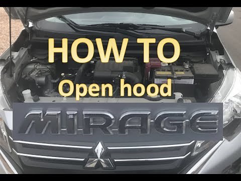 How to Open Hood Latch Mitsubishi Mirage 2015 2016 2017 2018 2019 2020 2021 2022 2023 2024