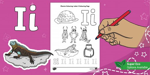 Phonics Colouring: Letter I Colouring Page