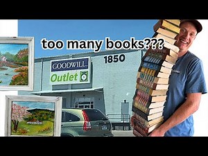Goodwill Bins Thrift with me - so many books and turning trash to treasure - reselling