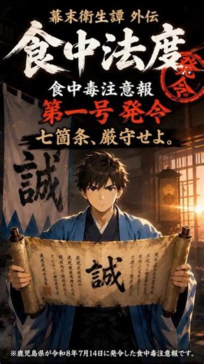 カフェ・アイボリー幕末衛生譚 特別編｜食中法度 七箇条で学ぶ食中毒予防