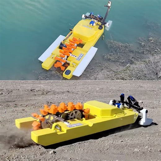 3D-Printed Boat with Tank Tracks Can Almost Go Anywhere