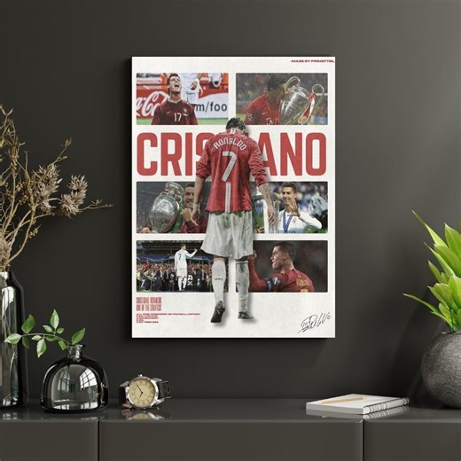 Cristiano Ronaldo Poster – Football Legend Wall Art, CR7 Career Highlights Print, Soccer Motivation Decor for Fans - Etsy