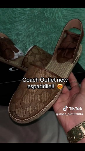 Ok, but look at this new summer sandals from coachoutlet 😍😍 @Coach #coachoutlet #coach #espadrille #c #brownespadrille #sandals #coachsandals #summer #summersandals #cute