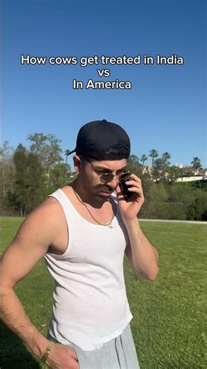 How cows get treated in India vs America. #shorts #skit #funny