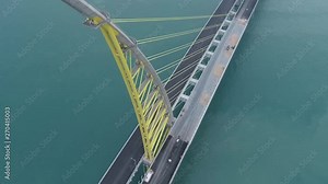 Aerial view of the city of Kuwait. Sheikh Jaber Al Ahmad Bridge Kuwait.