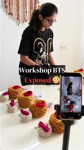 Workshops lene ka matlab sirf macrame nahi… #craftworkshops #macramekit #behindthescenes