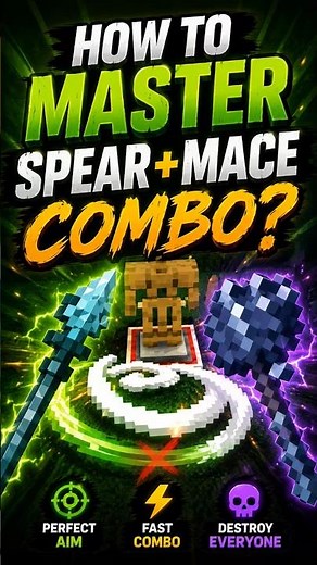 How To Master Spear + Mace Combo? 🎯 #Minecraft #PvP