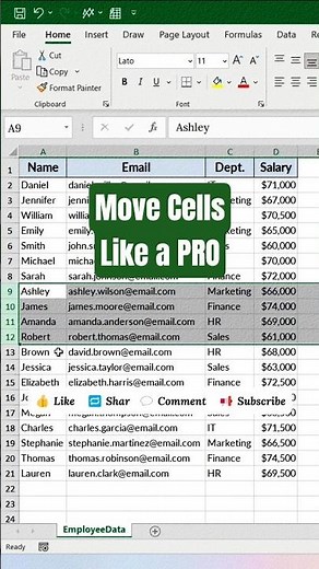 Excel Hack: Move Cells the Smart & Easy Way