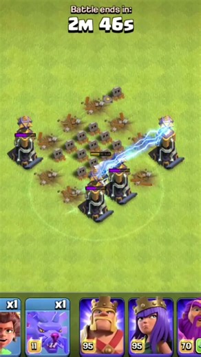 Deadly hidden Tesla vs Max Elixir Troops #shorts