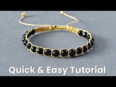How to Make a Macramé Bracelet | Easy Beaded Bracelet Tutorial ✨