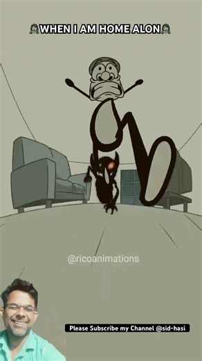 When I am home alone. #funny #cartoon #2danimation #animation