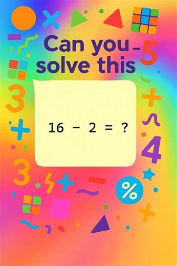 Fun Subtraction Puzzle for Kids! 16 - 2 = ?
