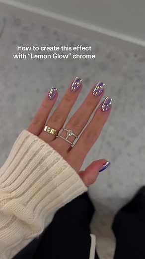 Lemon Glow Chrome Nail Art Tutorial