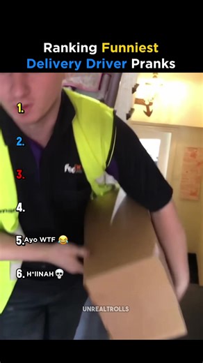 Ranking Funniest Delivery Driver Pranks 😂 #delivery #driver #rankings #funny #virał