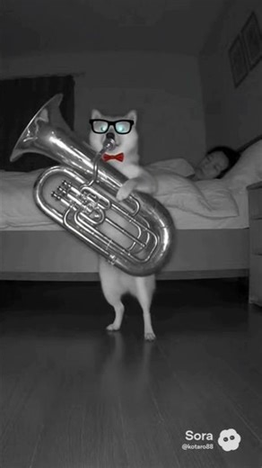 I was woken up at 2am by a Shiba Inu suddenly playing the tuba. 🐶🥹 #shibainu #dog #ai #funny #sho...