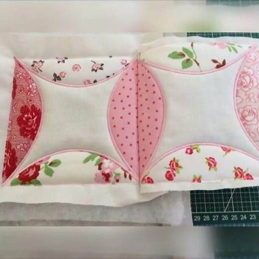 Cathedral Windows cushion and quilt block machine embroidery design