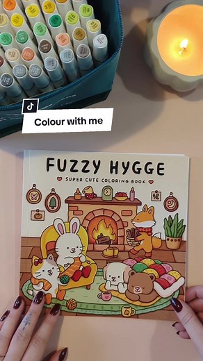 Colouring Book Tutorial: Fuzzy Hygge Coloring with Twin Markers