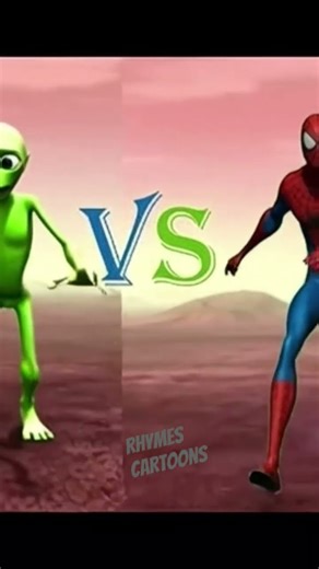 green Alien dance challenge vs spiderman #funny #spiderman