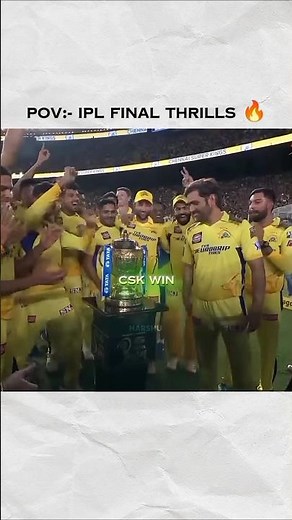 Ipl Final Thrills 🥶 | #ipl #cricket #cricketlover #shorts #explore #foryou #fyp #ravindrajadeja #csk