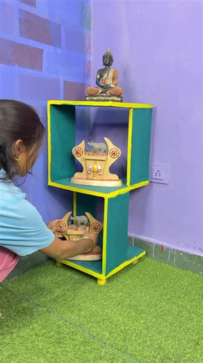 Corner table DIY using cardboard #crafts #homedecor #idea #homedecor