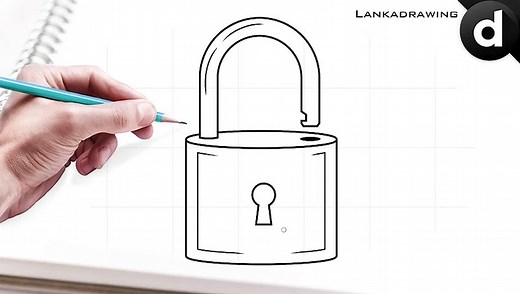 how to draw a simple safety padlock - video Dailymotion