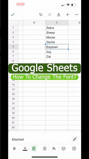 How to Change the Font in Google Sheets Mobile?