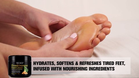Frankincense Foot Cream,Hydrates & Nourishes Tired Feet, Foot Moisturizer with Aloe Vera Gel & Pure Peppermint Oil,5.29 oz