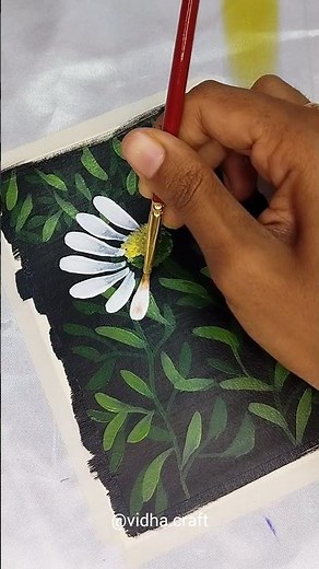 🌼💫 Easy Flower Painting Daisies for beginners acrylic painting