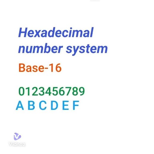 Hexadecimal number system (example: 59)