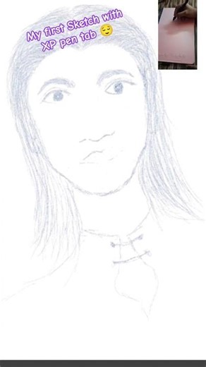 Girl Sketch Coming to Life ✨ | Digital Art #Shorts #xppen #GirlSketch #DigitalArt #pentablet