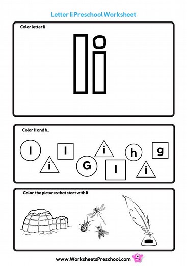 Letter I Worksheets Preschool | 4 Free PDF Printables