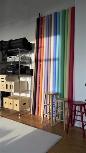 Before and after building our backdrop stand 🔨 forgot to film the actual building opps