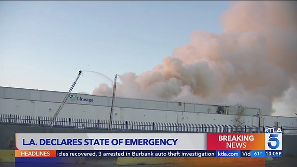 Newsom declares State of Emergency for Boyle Heights warehouse fire