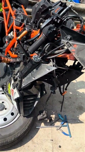 Rc390 Cone Set Replacement🧰🛠️ #ktm #rc390 #maintenance #spareparts #motovlog