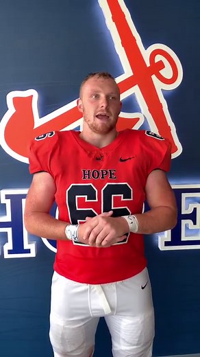 Senior center Cole Harger talks about a thrilling 40-35 Hope College Football win vs. #24 Mount St. Joseph. | Hope College Athletics