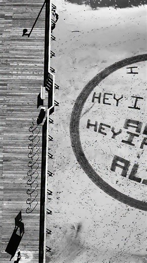 YEAH YEAH YEH YA YA YEH YEAH • short b&w version • Capitola, CA • January, 2026 • Alive - Song by Pearl Jam • 1991 #pearljam #lyricvideo #sandart | Brighton Denevan