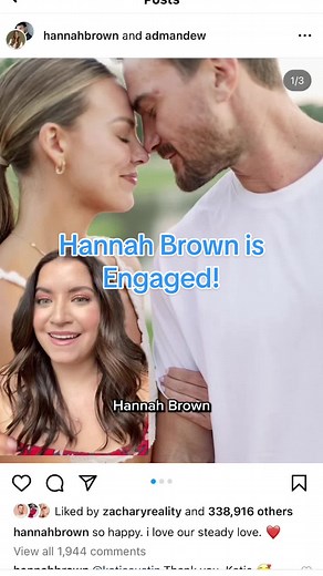 @Hannah Brown and Adam Woolard are engaged! 💍👰🏼‍♀️🤵🏻 #HannahBrown #engaged #celebritywedding #adamwoolard #bachelorette