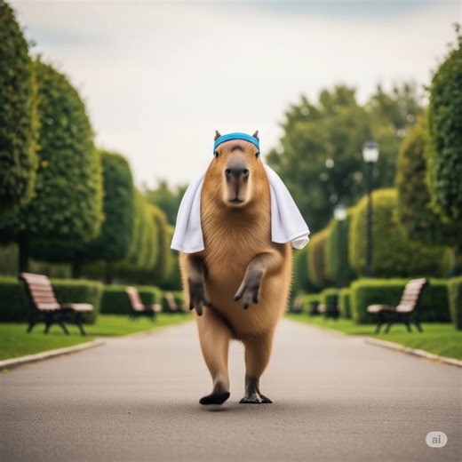 Capybara Jogging: Motivation for Animal Lovers
