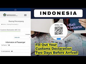 How to Submit e-CD to enter Indonesia - Customs Declaration Form Tutorial Cara Isi