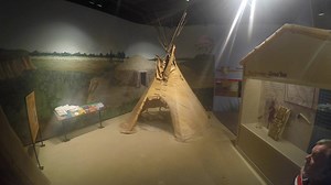 At the Durham Museum there are many opportunities to take a "step back in time", including stepping into a full-size tipi in our our Native American permanent exhibit. On Monday we said farewell to our old tipi, which had been used for many years and was deteriorating, and welcomed a new one built in the style of the Omaha Tribe and in line with tribal traditions. The tipi was constructed by a master craftsman who has built tipis for the Smithsonian and National Park Service. Students from the O